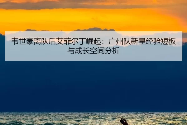 韦世豪离队后艾菲尔丁崛起：广州队新星经验短板与成长空间分析